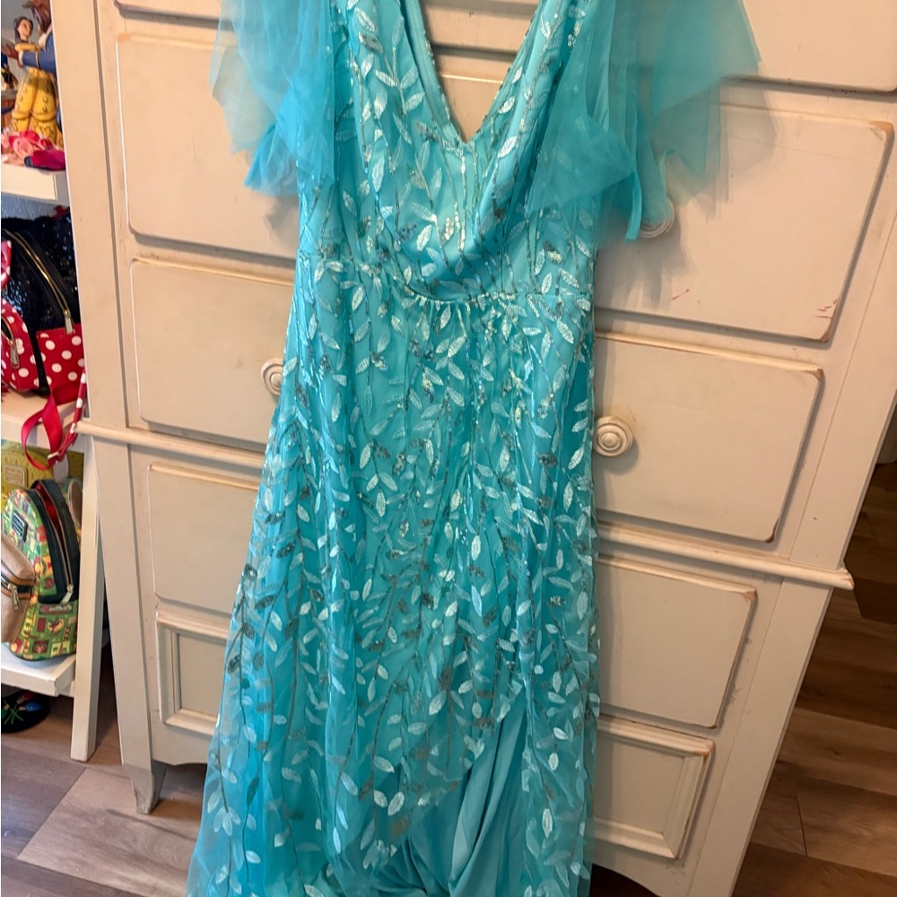 Elegant Blue bridesmaid Dress